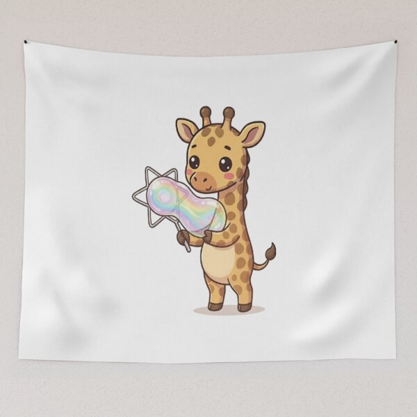 Item preview, Cute Giraffe Blowing Soap Bubbles designed and sold by Ella_Sketch.