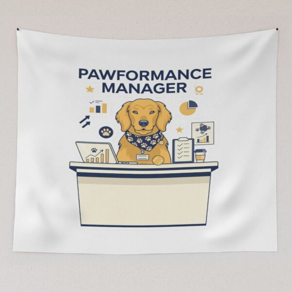 Item preview, Pawformance Manager – Funny Golden Retriever designed and sold by ClaussShop.
