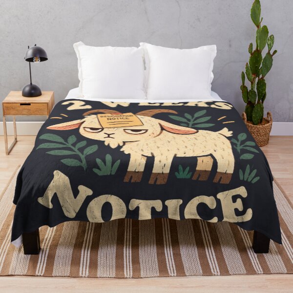 Item preview, 2 Weeks Notice Grumpy Goat Resignation Funny Humor designed and sold by Yellowriversss.