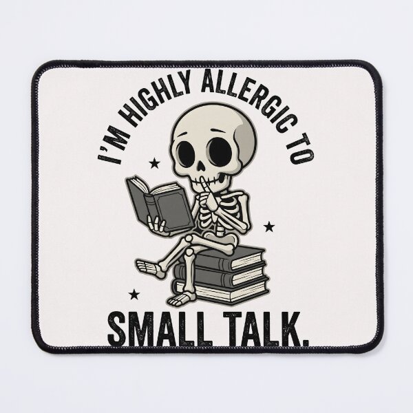 Item preview, m Highly Allergic To Small Talk   Funny Introvert Book Lover designed and sold by Emmatshirt1.