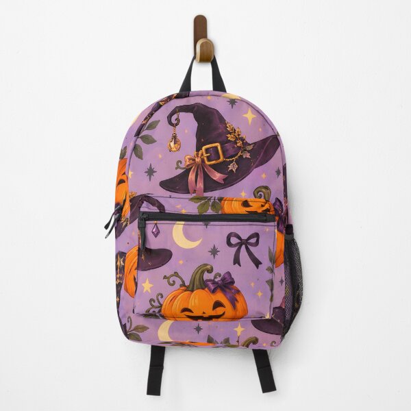 Item preview, Halloween Pattern: Witch Hat & Pumpkin designed and sold by DreamagineArtDesign.