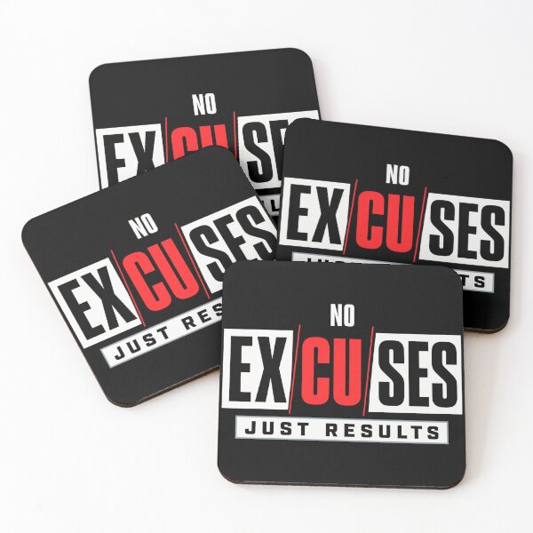 Item preview, No Excuses Just Results – Motivational Quote designed and sold by the-dovlat.