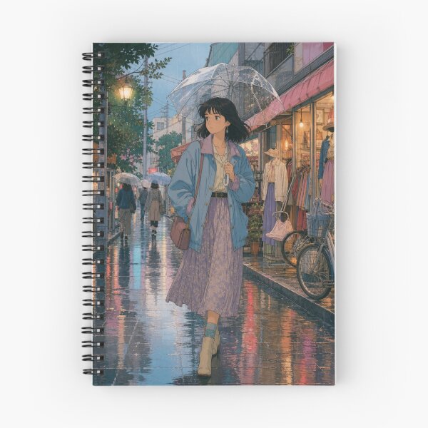 Item preview, Rainy Day Shopping Street Anime Girl designed and sold by vekotpu.