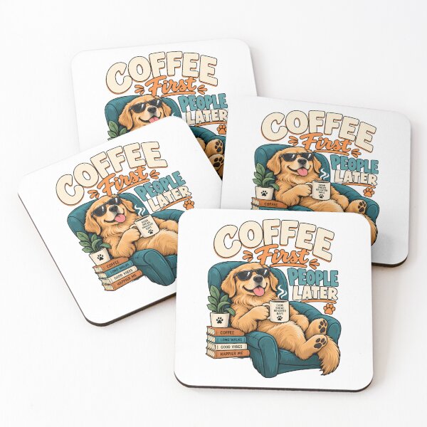 Item preview, Coffee first people Later dog lover funny designed and sold by BDLuck2021.
