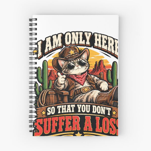 Item preview, I Am Only Here So That You Don’t Suffer A Loss – Cowboy Cat Shirt – Funny Self Love Western Cat Graphic Tee designed and sold by Artimax-Studio.