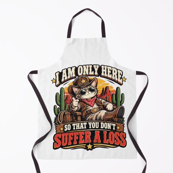Item preview, I Am Only Here So That You Don’t Suffer A Loss – Cowboy Cat Shirt – Funny Self Love Western Cat Graphic Tee designed and sold by Artimax-Studio.