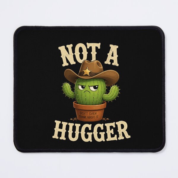 Item preview, Not A Hugger Sarcastic Cowboy Cactus designed and sold by TheEndDesign.