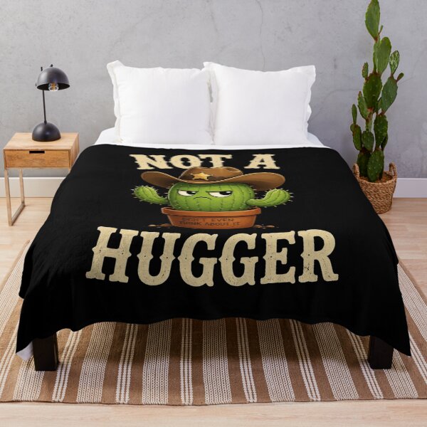 Item preview, Not A Hugger Sarcastic Cowboy Cactus designed and sold by TheEndDesign.