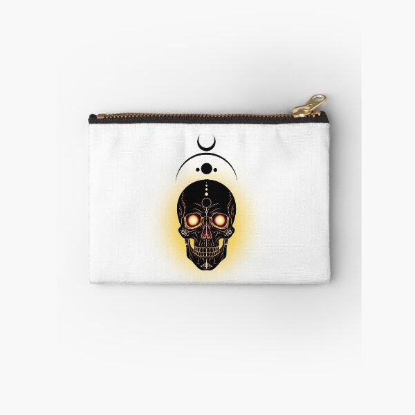 Item preview, Golden Moon Skull – Mystical luminous motif designed and sold by Herzbaumatelier.