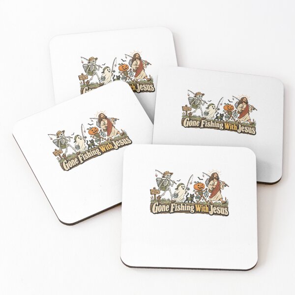 Item preview, Gone Fishing With Jesus Christian Funny Retro Outdoor Design designed and sold by SEINENGAPPI18.