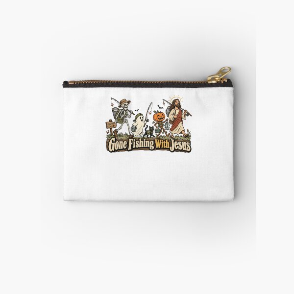 Item preview, Gone Fishing With Jesus Christian Funny Retro Outdoor Design designed and sold by SEINENGAPPI18.