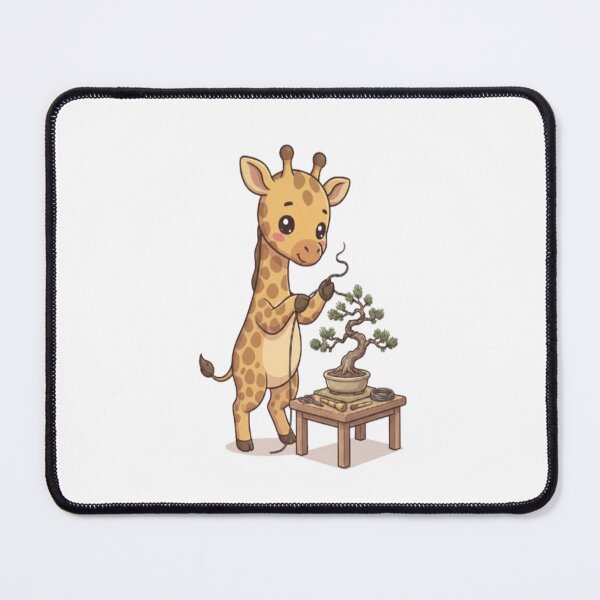 Item preview, Cute Giraffe Tending Bonsai Tree designed and sold by Ella_Sketch.