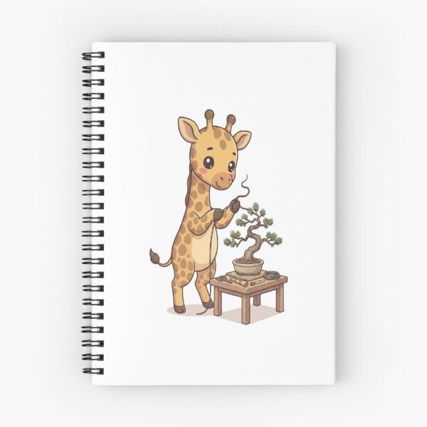 Item preview, Cute Giraffe Tending Bonsai Tree designed and sold by Ella_Sketch.