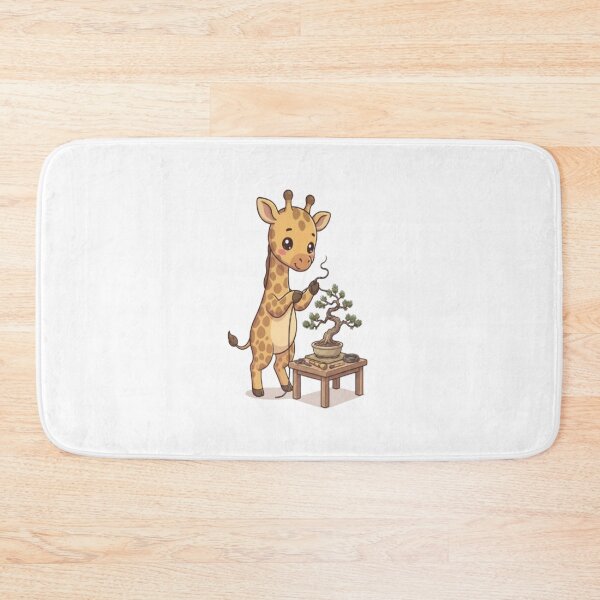 Item preview, Cute Giraffe Tending Bonsai Tree designed and sold by Ella_Sketch.
