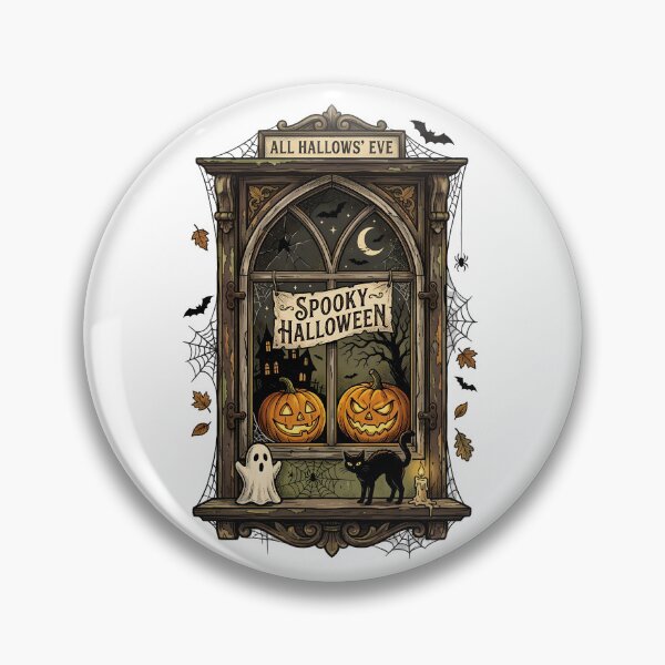 Item preview, Spooky window - Halloween night - All Hallows' Eve - Spooky Halloween designed and sold by ParadoxParadox.
