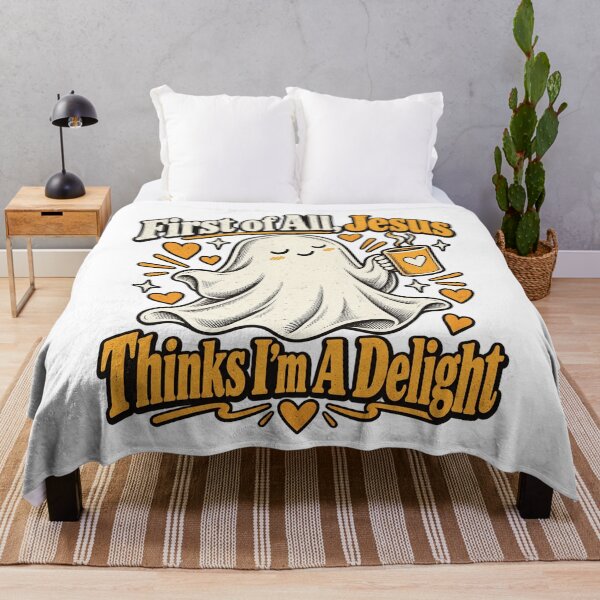 Item preview, First Of All Jesus Thinks Im A Delight Cute Ghost Retro Design designed and sold by SEINENGAPPI18.