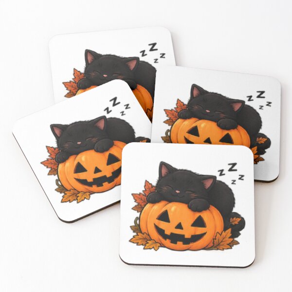Item preview, Cute Kawaii Spooky Season Characters Halloween Ghosts Cats and Pumpkin Art designed and sold by ucpstudio.