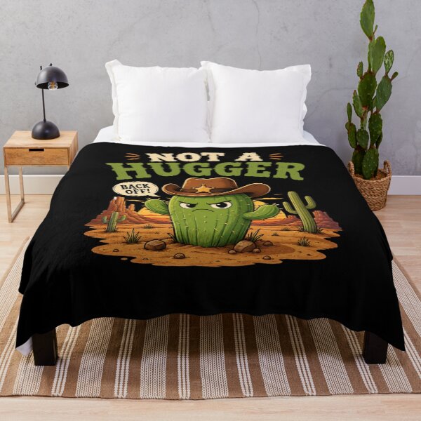 Item preview, Not A Hugger Sarcastic Cowboy Cactus designed and sold by TheEndDesign.
