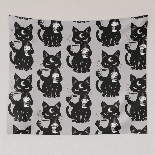 Item preview, Grumpy Witchy Black Cat Phone Case designed and sold by GodsMonsterss.