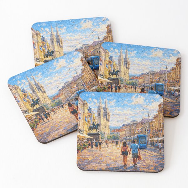 Item preview, A painting of Zagreb, Croatia – A Beautiful city in Europe. designed and sold by GalleryKauffeld.