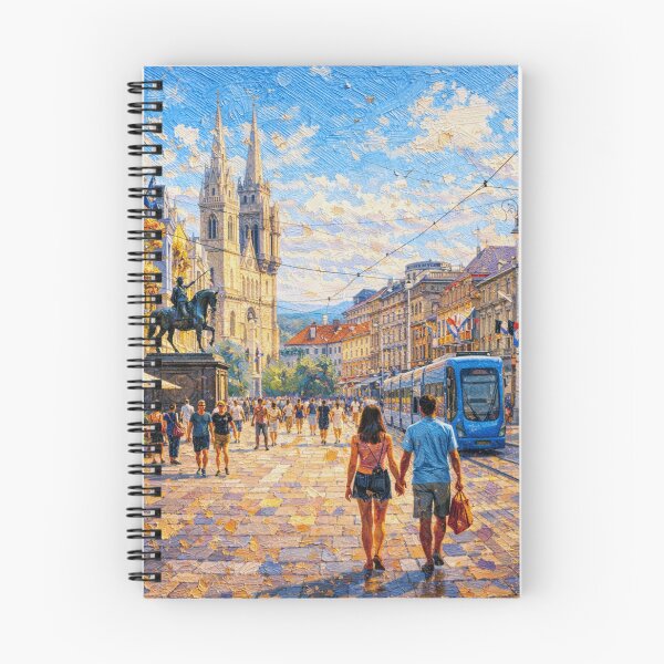 Item preview, A painting of Zagreb, Croatia – A Beautiful city in Europe. designed and sold by GalleryKauffeld.