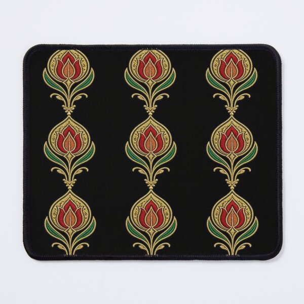 Item preview, Gold Ottoman Tulip Pattern Embroidery Art designed and sold by Breezes-of-Ida.