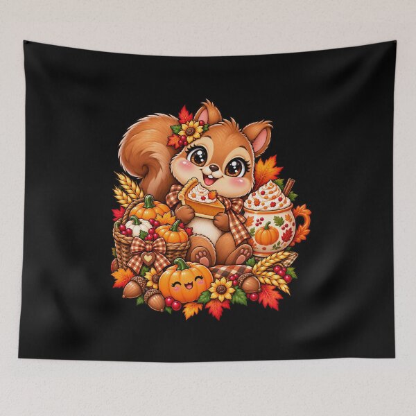 Item preview, Kawaii Thanksgiving Squirrel – Cute Pumpkin Spice, Pumpkin Pie, Fall Harvest & Cozy Autumn Design designed and sold by ALH Apparel.