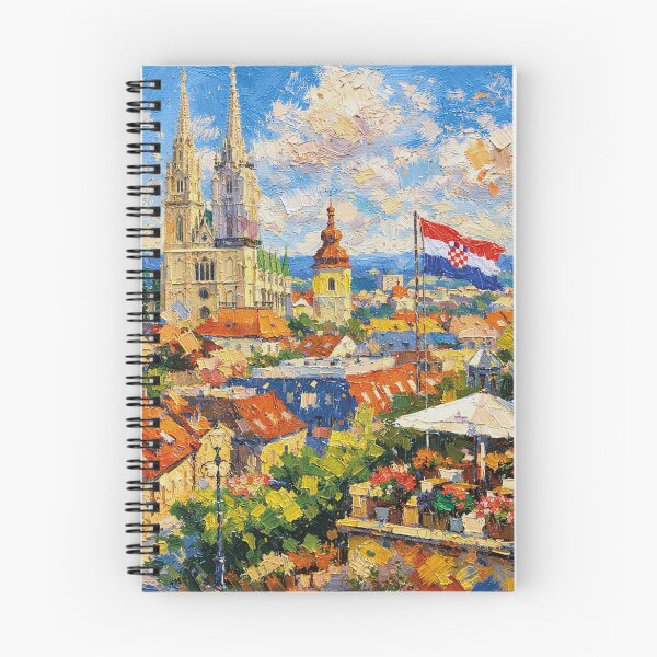 Item preview, Zagreb, Croatia – a painting of a summer day in this beautiful European city. designed and sold by GalleryKauffeld.