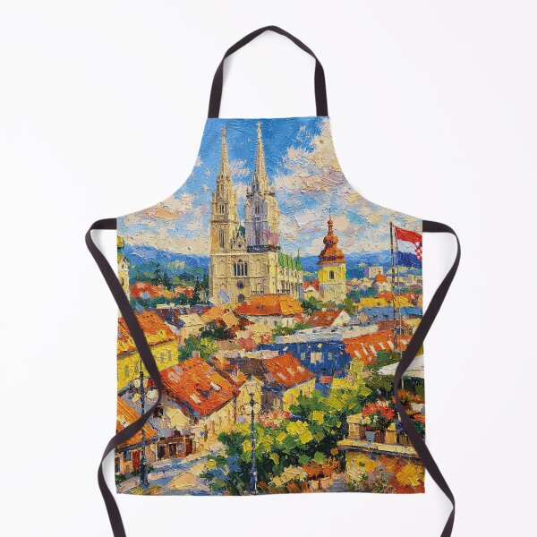 Item preview, Zagreb, Croatia – a painting of a summer day in this beautiful European city. designed and sold by GalleryKauffeld.