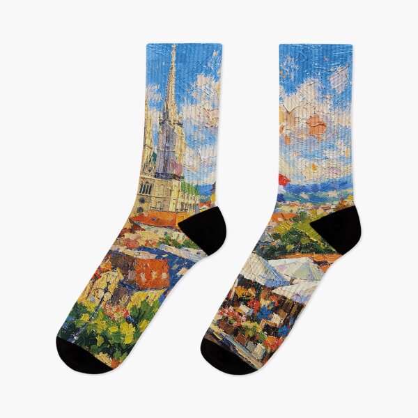 Item preview, Zagreb, Croatia – a painting of a summer day in this beautiful European city. designed and sold by GalleryKauffeld.