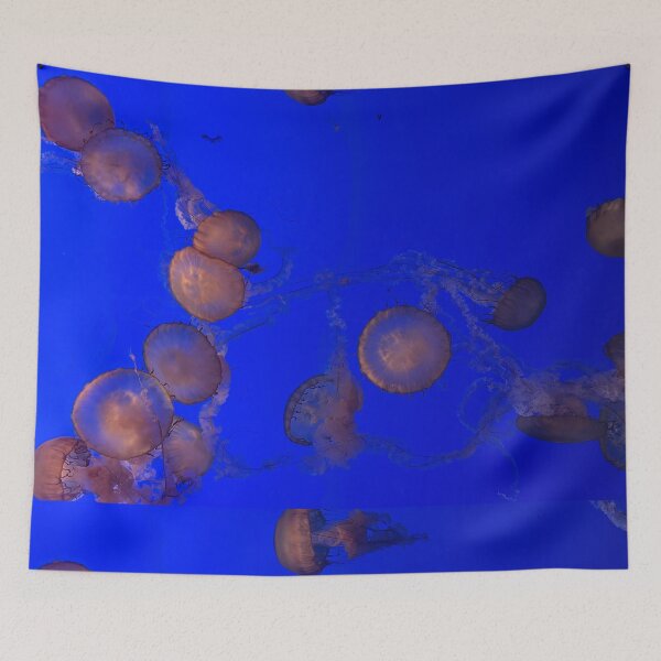 Item preview, Dancing Jelly Fish in Deep Blue designed and sold by WanderingLife.