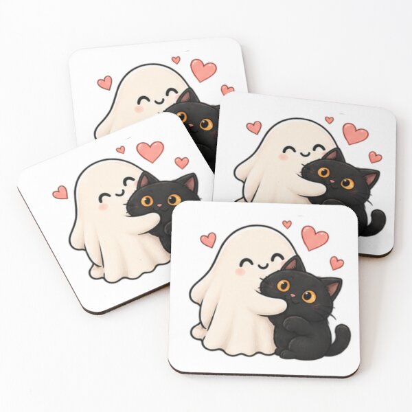 Item preview, Adorable Kawaii Spooky Halloween Characters Cute Ghost Cat and Pumpkin Design designed and sold by ucpstudio.