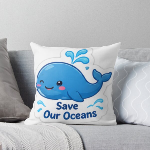Item preview, Cute Save Our Oceans Whale Marine Life designed and sold by LearnFunStore.