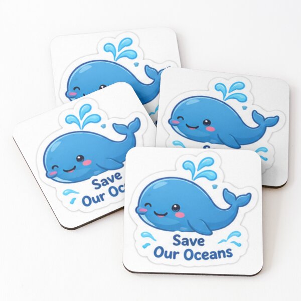 Item preview, Cute Save Our Oceans Whale Marine Life designed and sold by LearnFunStore.