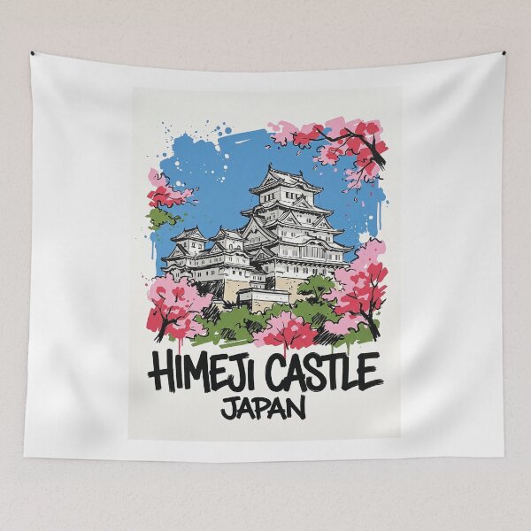Item preview, Himeji Castle Japan Traditional Art Print designed and sold by Merch by Das Design Studio.