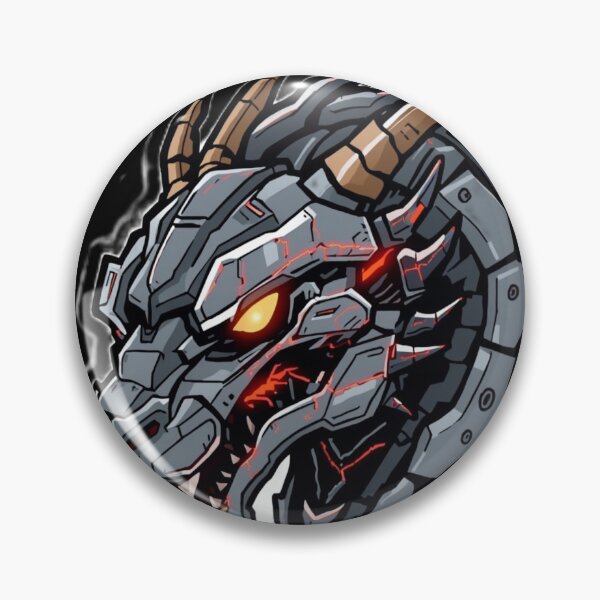 Artikelvorschau, Cyberpunk Mecha Dragon Neon Sci-Fi Art Sticker entworfen und verkauft von CyberPaws Art.