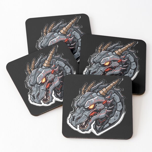 Item preview, Cyberpunk Mecha Dragon Neon Sci-Fi Art Sticker designed and sold by CyberPaws Art.