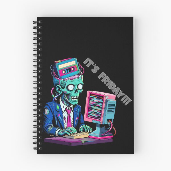 Item preview, Its Friday Zombie Office Humor Retro Vaporwave Glitch Computer Art designed and sold by W&RParadise.