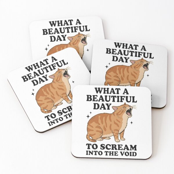 Item preview,  What A Beautiful Day To Scream Into The Void Orange Cat designed and sold by Emmatshirt1.