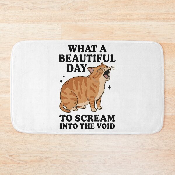 Item preview,  What A Beautiful Day To Scream Into The Void Orange Cat designed and sold by Emmatshirt1.