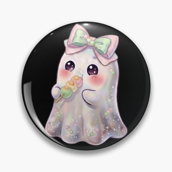 Item preview, Cute Kawaii Ghost Eating a Mochi Design /  Japanese / Korean / Tops / Anime / Halloween / Food  / Candy / Sweets / Foodie T-shirts mugs stickers journal poster designed and sold by TeenLake.