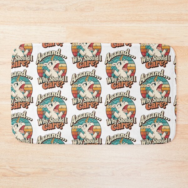 Item preview, and Why Should I Care Funny Sarcastic Unicorn Retro designed and sold by SEINENGAPPI12.