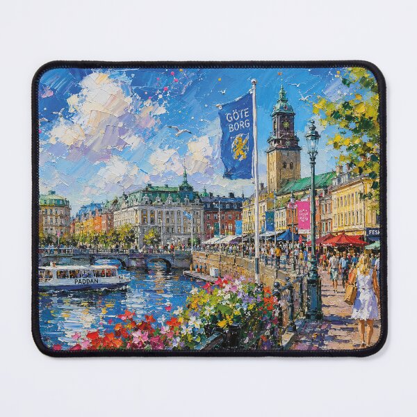 Item preview, Göteborg, Sweden – a painting of a summer day in this beautiful Scandinavian city. designed and sold by GalleryKauffeld.