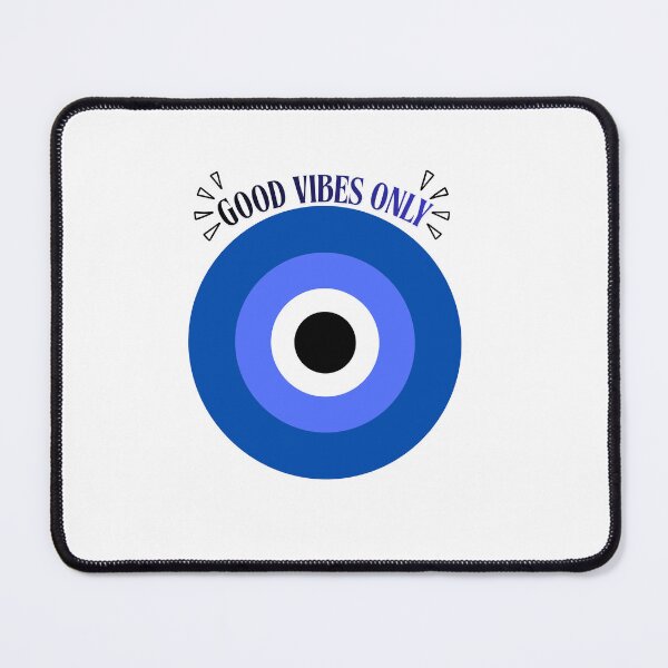 Item preview, Mystic Evil Eye Good Vibes Only Text Art designed and sold by RAJASWARSTORE.