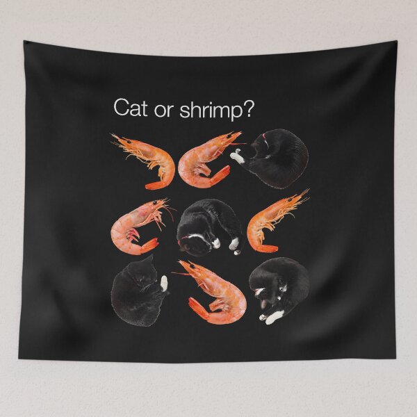 Item preview,  Cat Or Shrimp Black Cat And Shrimp Funny designed and sold by NancyxEasSHOP.