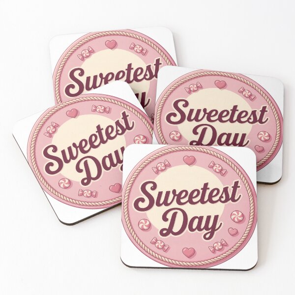 Item preview, Sweetest Day Pink Heart Candy Badge Design designed and sold by KRStyleClub.