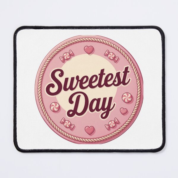 Item preview, Sweetest Day Pink Heart Candy Badge Design designed and sold by KRStyleClub.