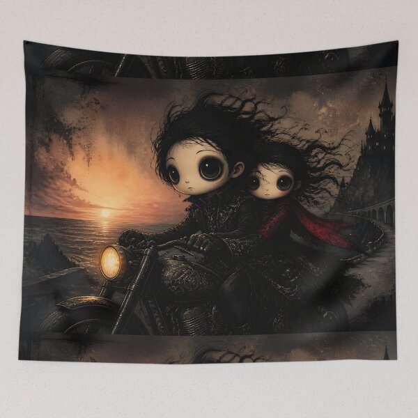 Item preview, Riding on a motorcycle, late summer evening designed and sold by sigmaartstudio.