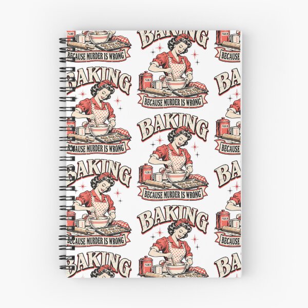Item preview, Baking Because Murder Is Wrong Funny Retro Pin Up Sarcastic Design designed and sold by SEINENGAPPI12.