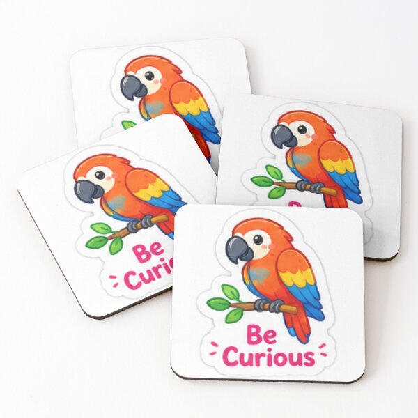 Item preview, Cute Be Curious Parrot Learning Adventure designed and sold by LearnFunStore.